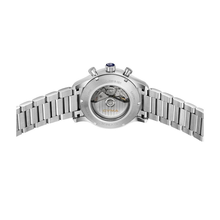 Cyma Grand Maestro The Chess Collection 43.5mm Blue dial with vertical brush finish Dial Silver Steel Bracelet