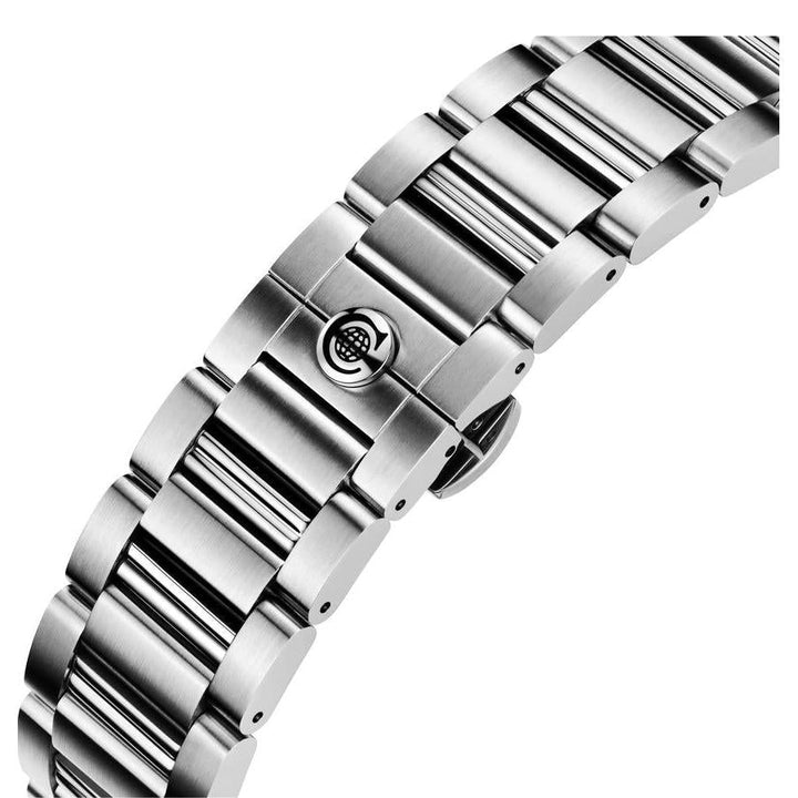 Cyma Grand Maestro The Chess Collection 43.5mm Silver white dial with vertical brush finish Dial Silver Steel Bracelet