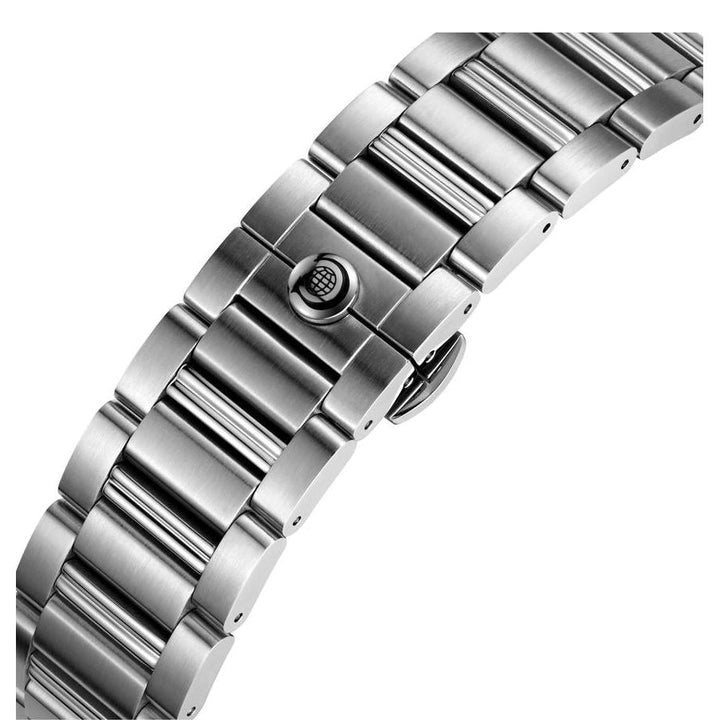 Cyma Grand Maestro Steel Cross Collection 43mm Dark blue Sunray Dial Silver Steel Bracelet