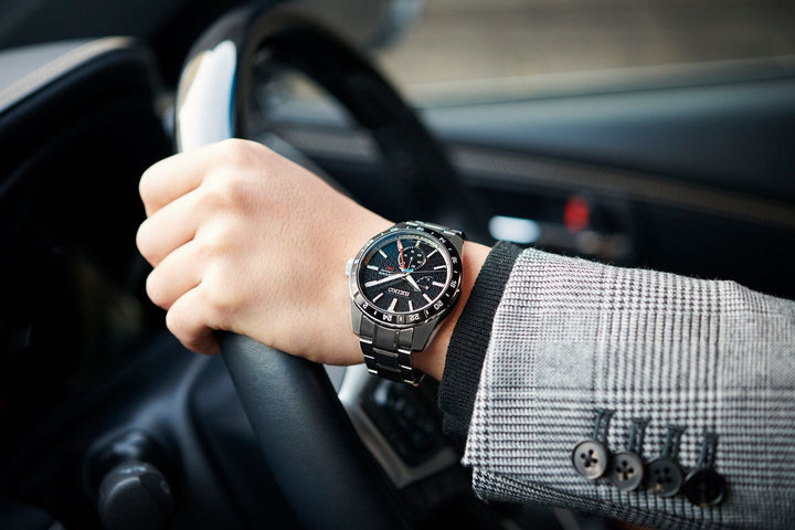 Seiko Presage 42.2mm Black Dial Silver Stainless Steel Bracelet