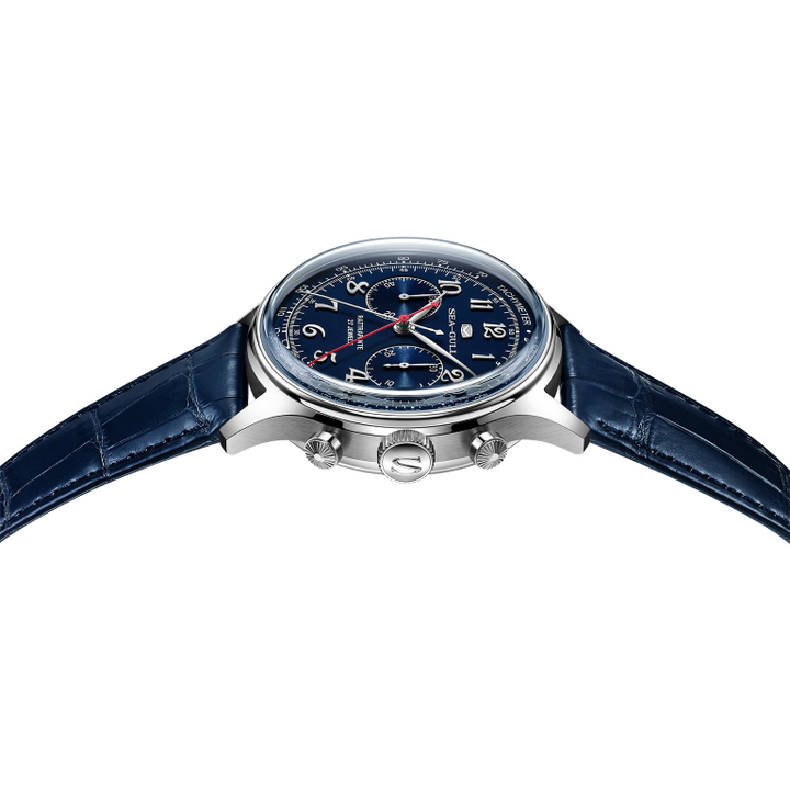 Seagull Rattrapante 70th Anniversary Rattrapante 42mm Blue Dial Blue Leather Strap