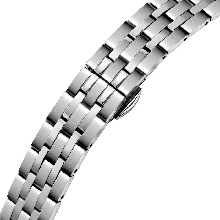 Cyma Intelligentsia Collection 30mm Silver white dial with sunray finish Dial Silver Steel Bracelet