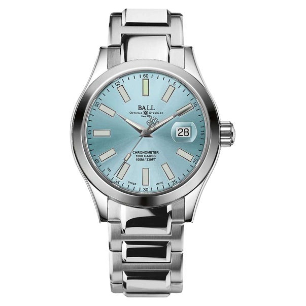 Ball Watch Engineer III Marvelight Chronometer 40mm 40mm Ice Blue Dial Silver Steel Bracelet