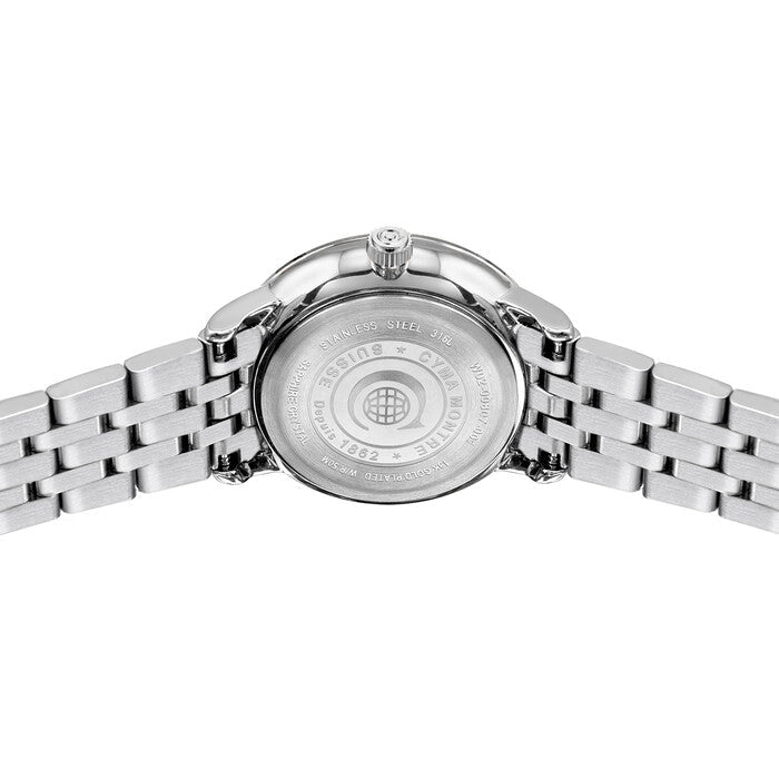 Cyma Intelligentsia Collection 30mm Silver white dial with sunray finish Dial Silver Steel Bracelet