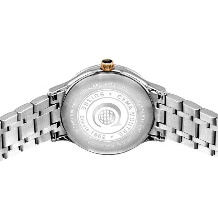 Cyma Belle Collection 30mm White dial with geometric pattern Dial Silver Steel Bracelet