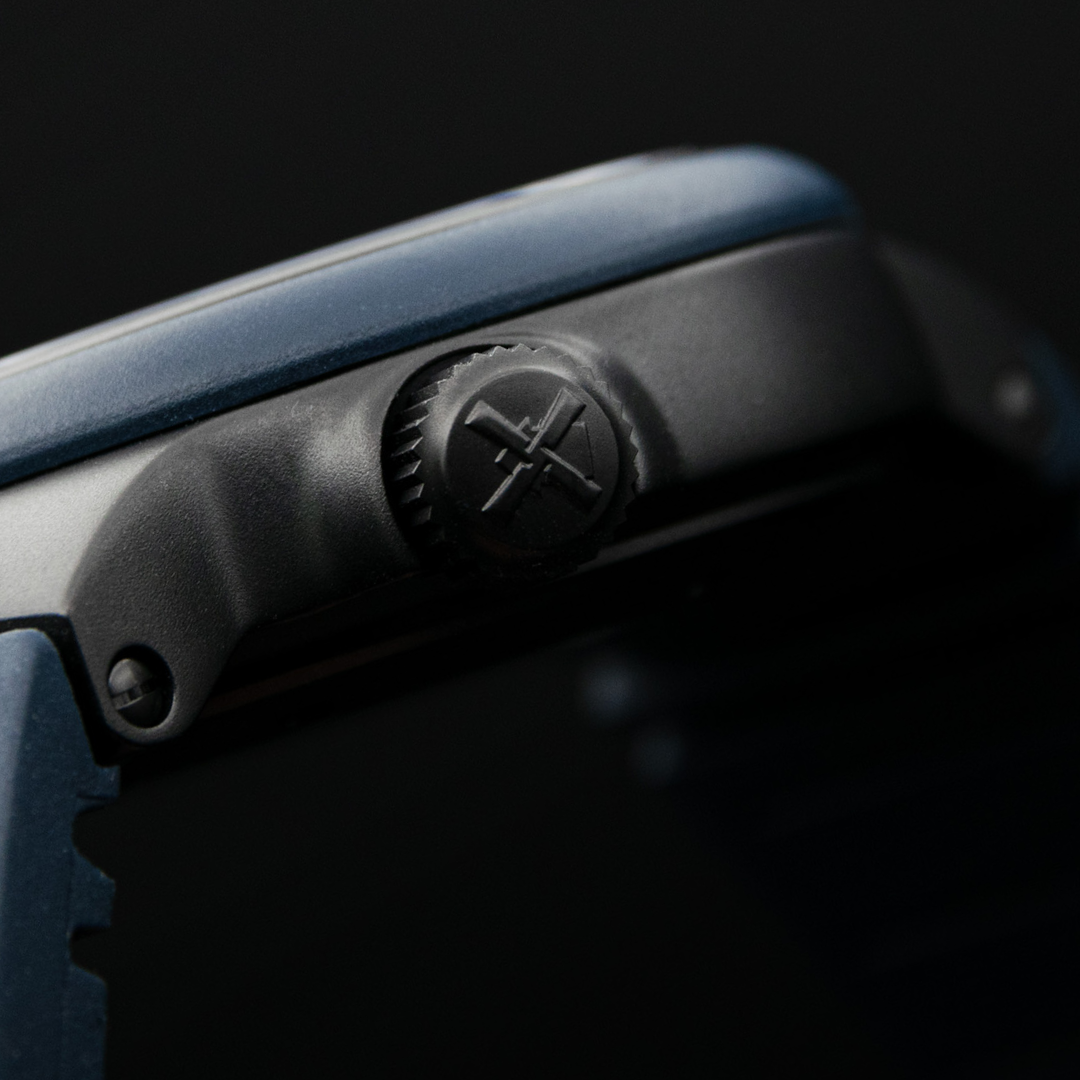 Mühle Glashütte S.A.R. Rescue-Timer Edition 1994 42mm Black Dial Blue Strap