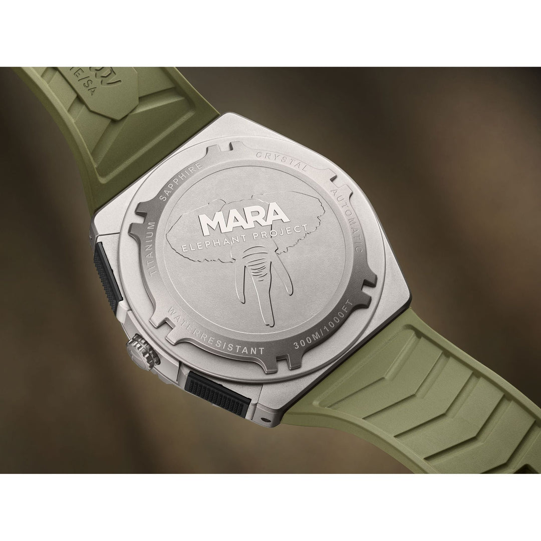 Tutima Glashütte M2 Mara Safari Chronograph 46.5mm Green Dial Green Strap