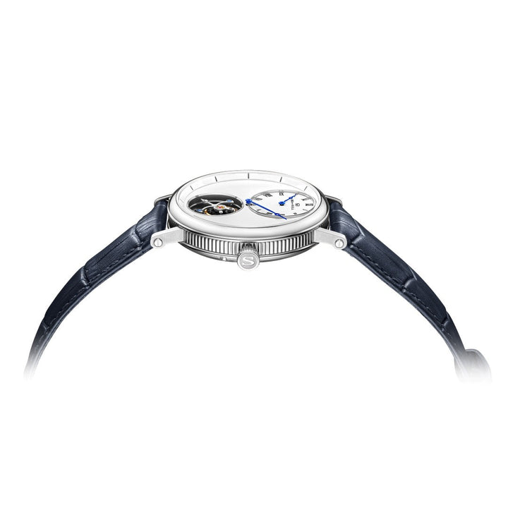 Seagull Tourbillon 39mm White Dial Black Strap