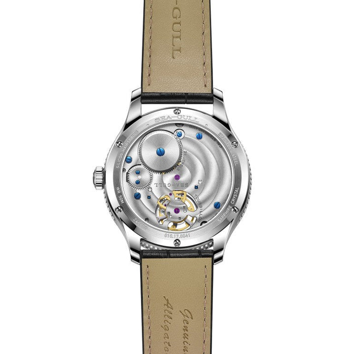 Seagull Tourbillon 42mm White Dial Red Strap