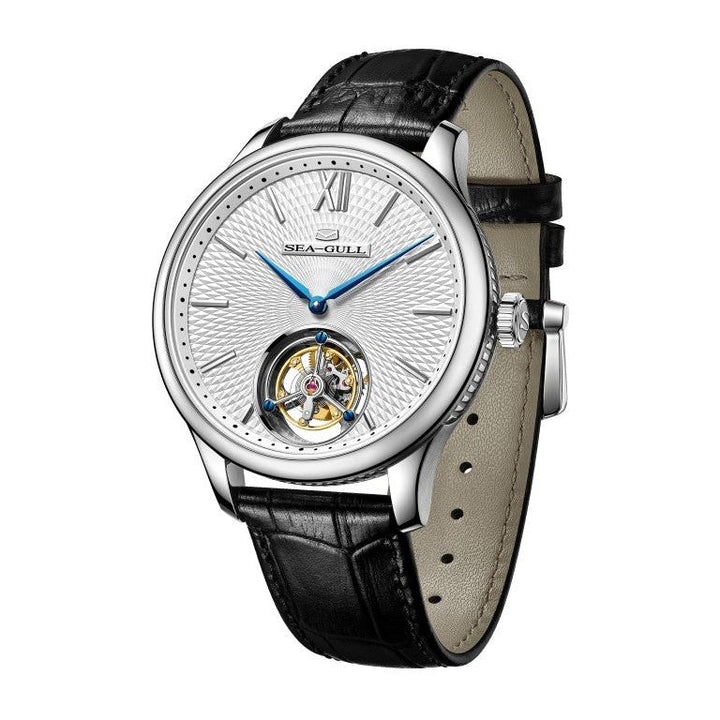 Seagull Tourbillon 42mm White Dial Red Strap