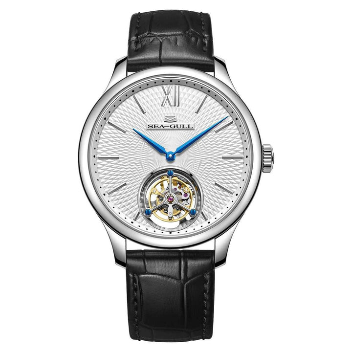 Seagull Tourbillon 42mm White Dial Red Strap