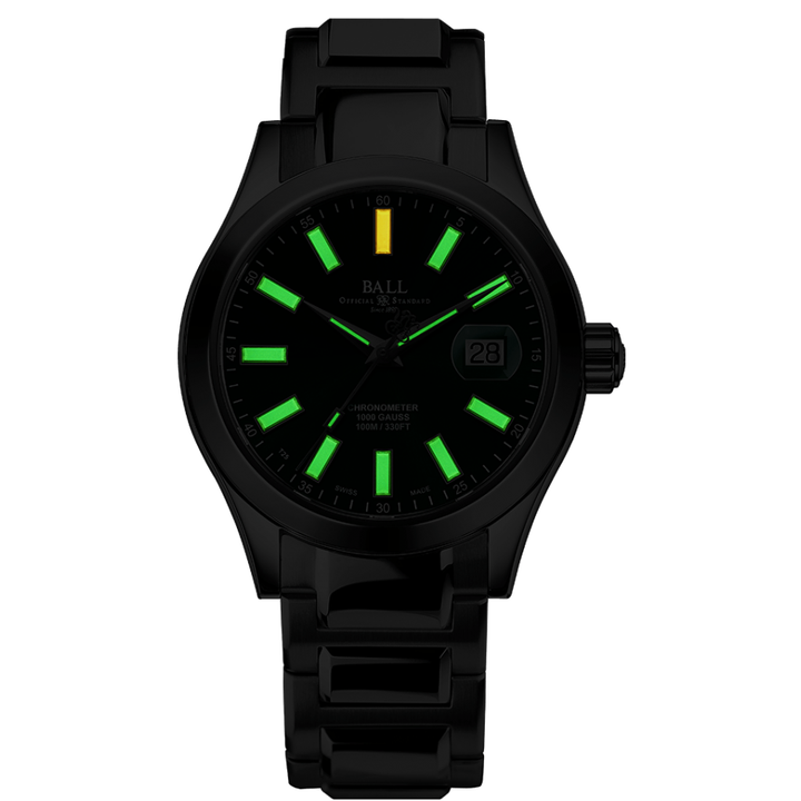 Ball Watch Watch Engineer III Marvelight Chronometer 40mm Green Dial Silver Steel Bracelet