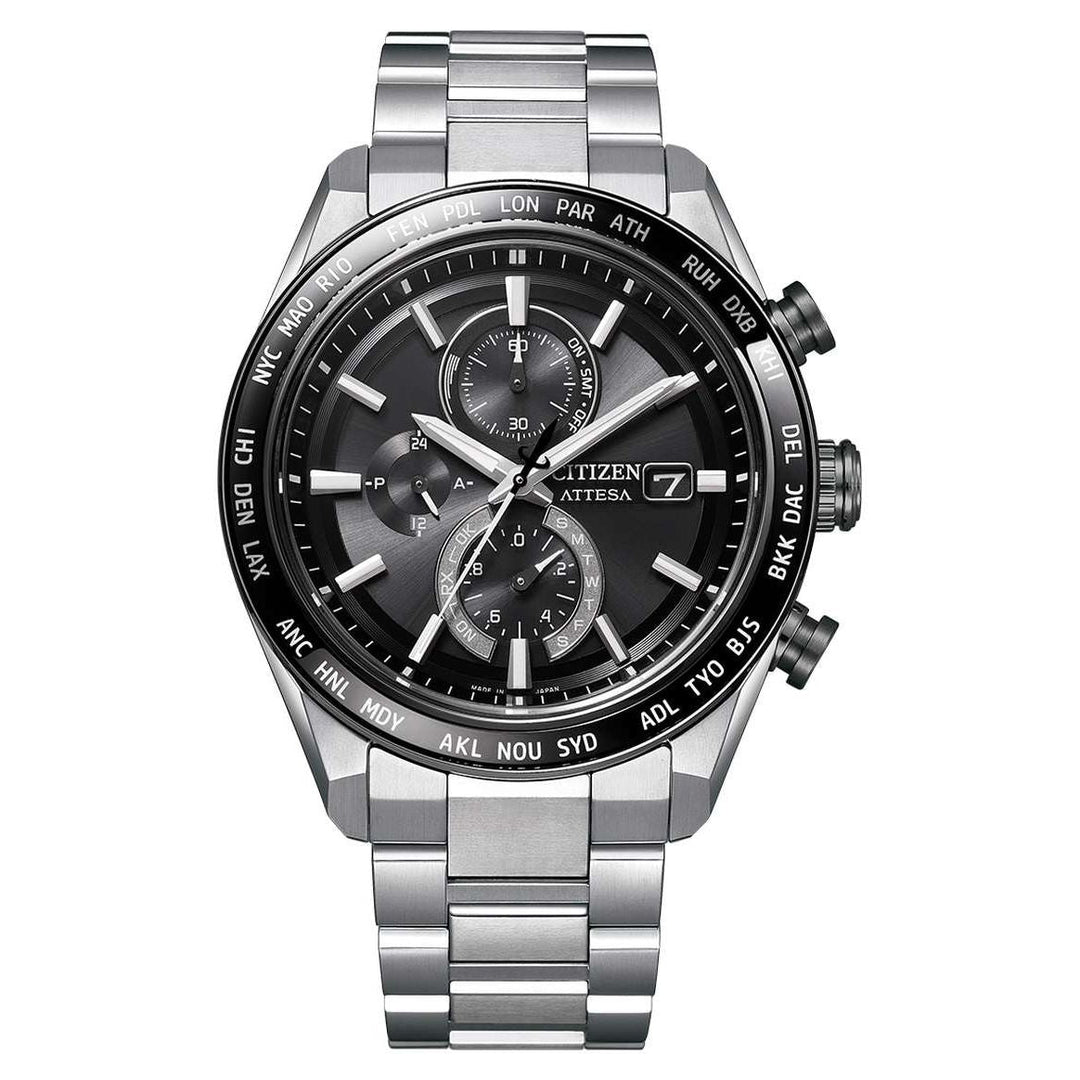 Citizen Attesa 42mm Black Dial Silver Strap