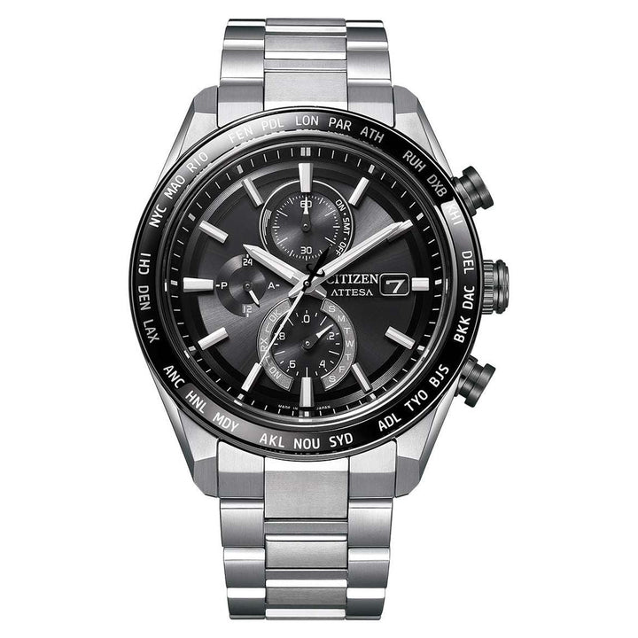 Citizen Attesa 42mm Black Dial Silver Strap