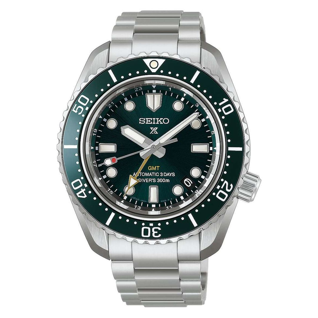Seiko Prospex 42mm Green Dial Silver Stainless Steel Bracelet