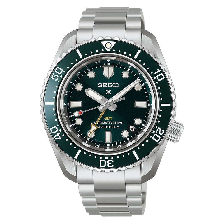 Seiko Prospex 42mm Green Dial Silver Stainless Steel Bracelet
