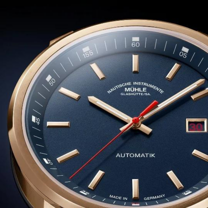 Mühle Glashütte 29er Big Bronze Edition 1994 42.4mm Blue Dial Blue Strap