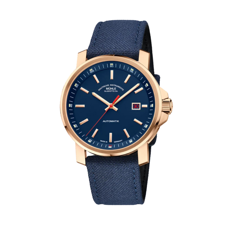 Mühle Glashütte 29er Big Bronze Edition 1994 42.4mm Blue Dial Blue Strap