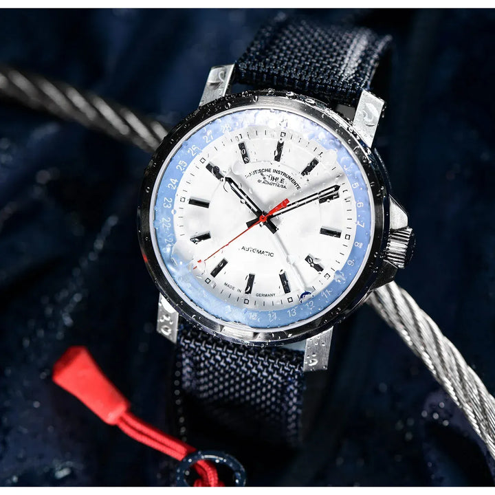 Mühle Glashütte 29er 42.4mm White Dial Blue Strap