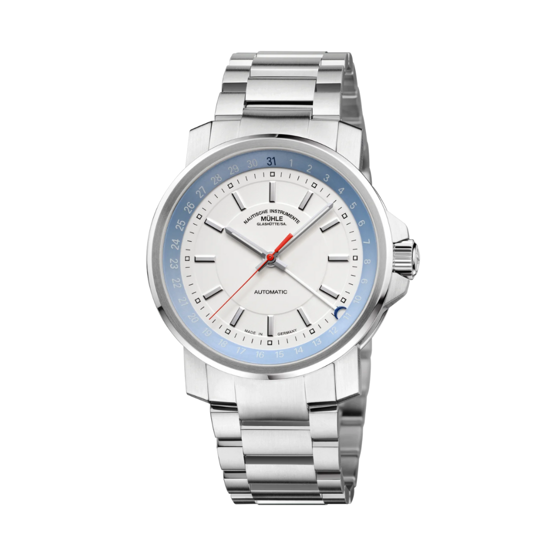 Mühle Glashütte 29er 42.4mm White Dial Black Strap