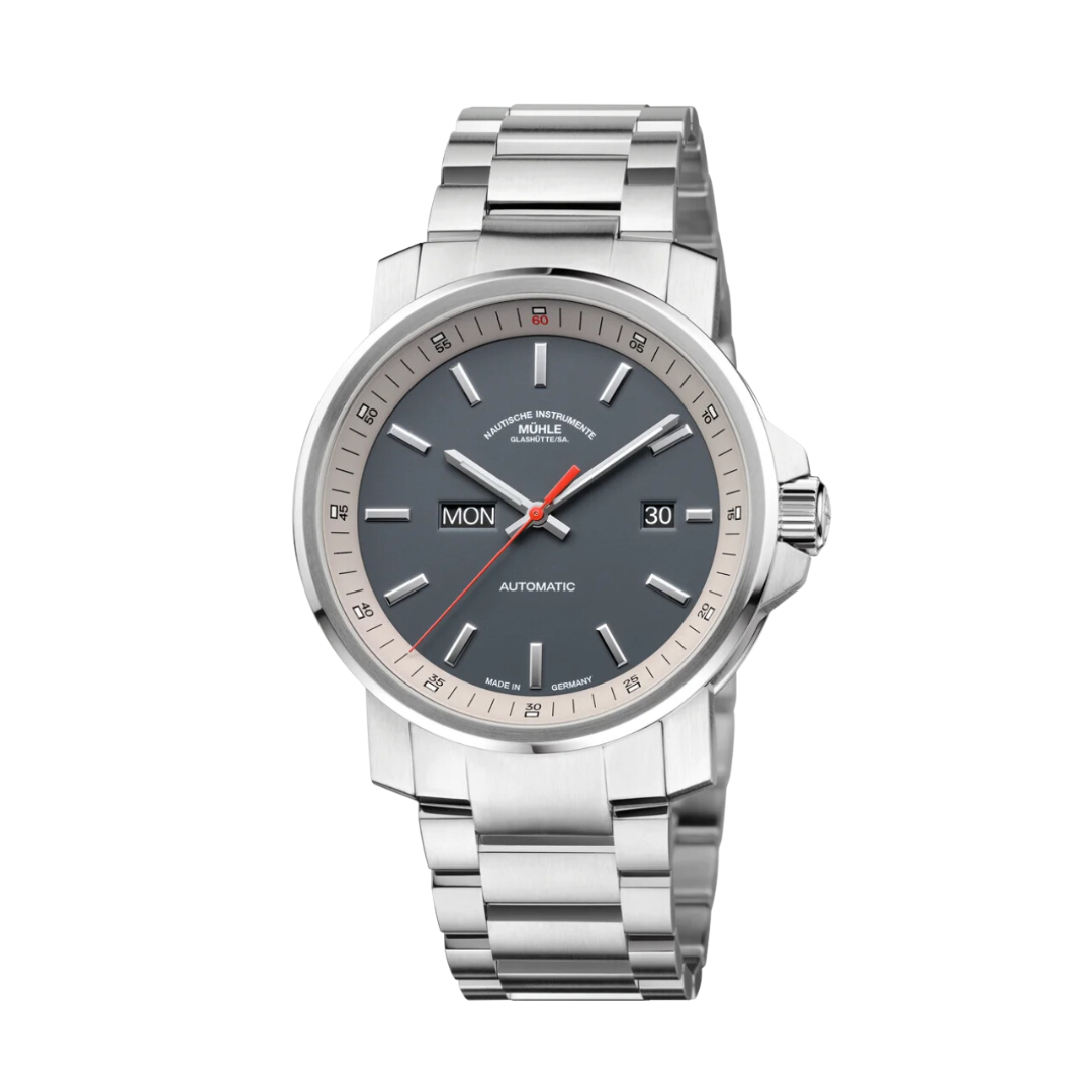 Mühle Glashütte 29er 42.4mm Grey Dial Silver Steel Bracelet