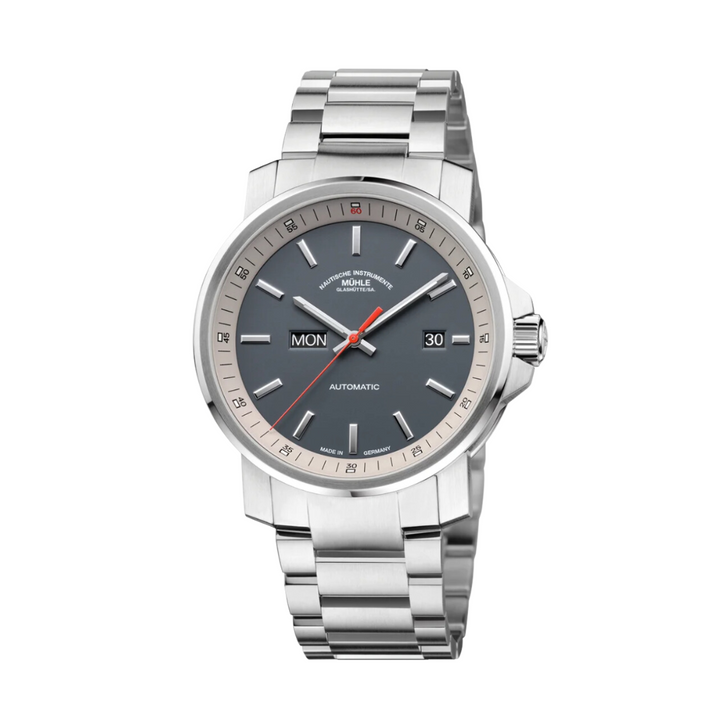 Mühle Glashütte 29er 42.4mm Grey Dial Silver Steel Bracelet