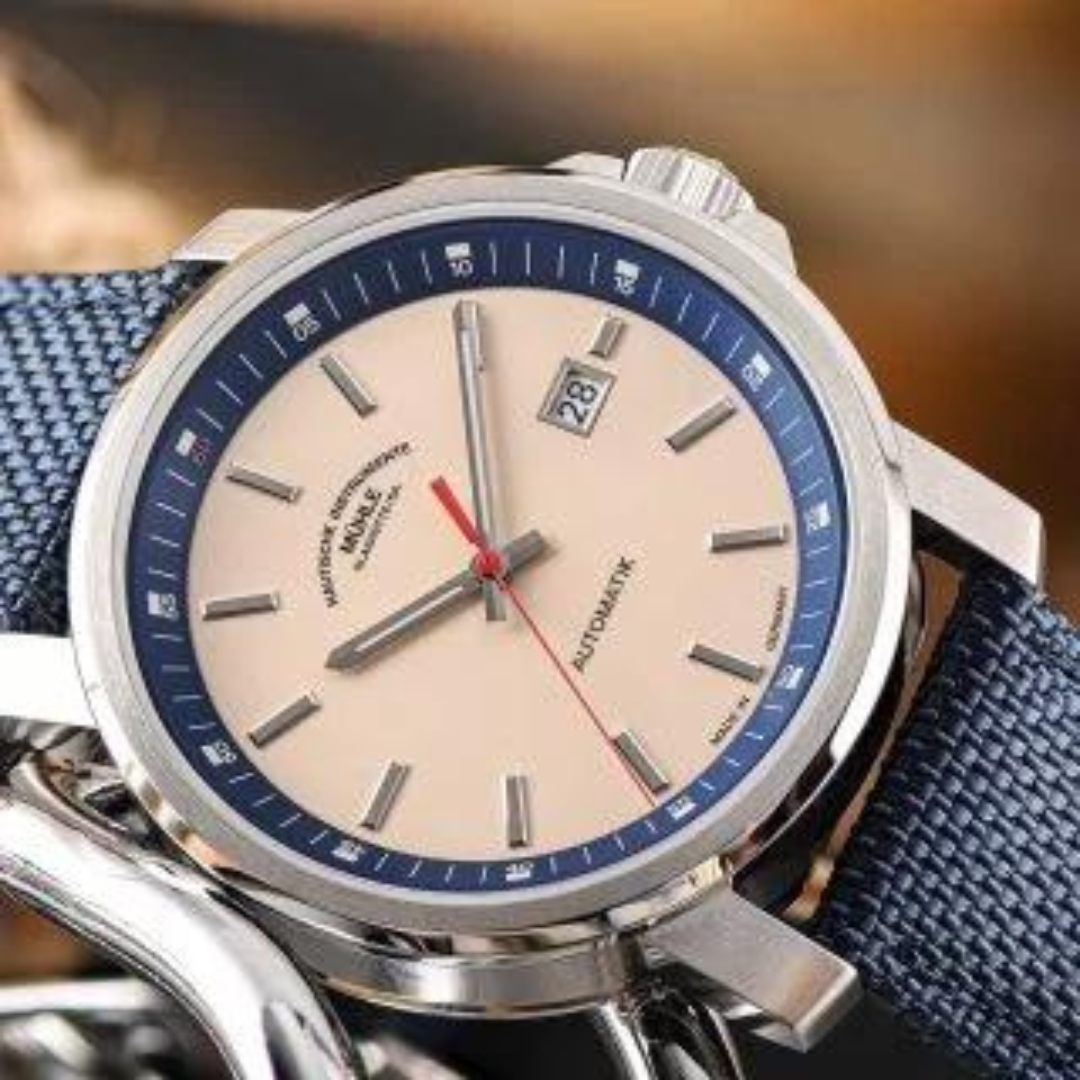 Mühle Glashütte 29er 42.4mm Sand Dial Blue Strap