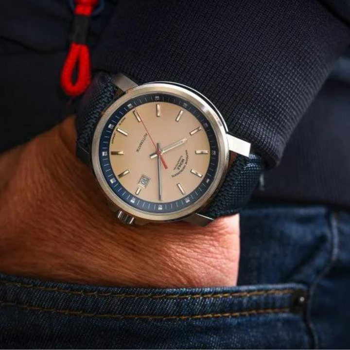 Mühle Glashütte 29er 42.4mm Sand Dial Blue Strap
