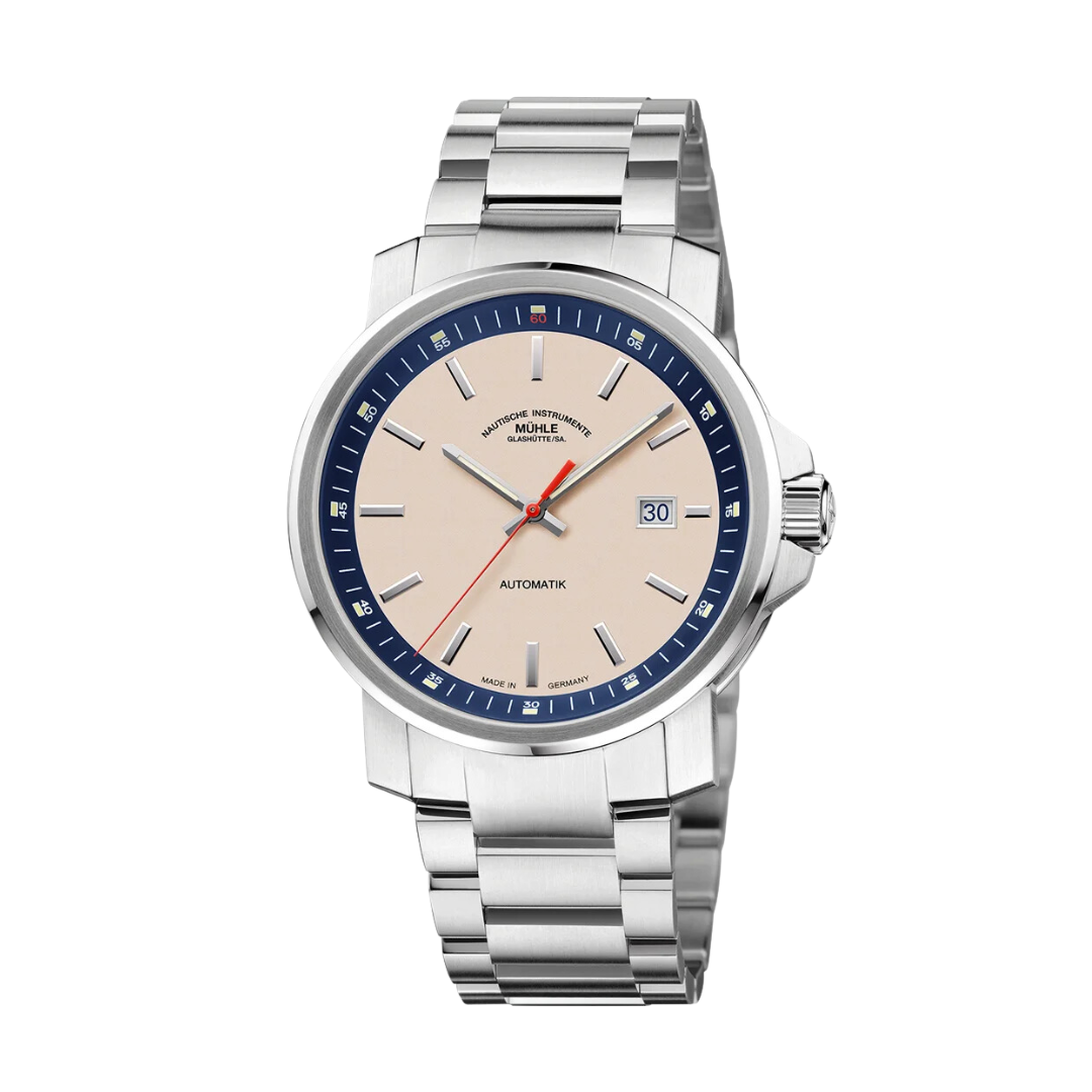 Mühle Glashütte 29er 42.4mm Sand Dial Silver Steel Bracelet