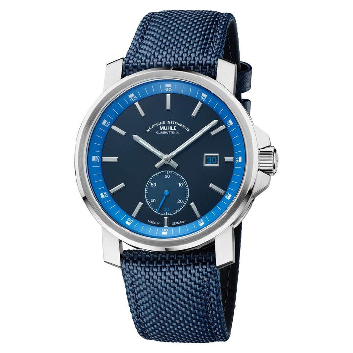 Mühle Glashütte 29er Big Small Second Edition 1994 42.4mm Blue Dial Blue Strap