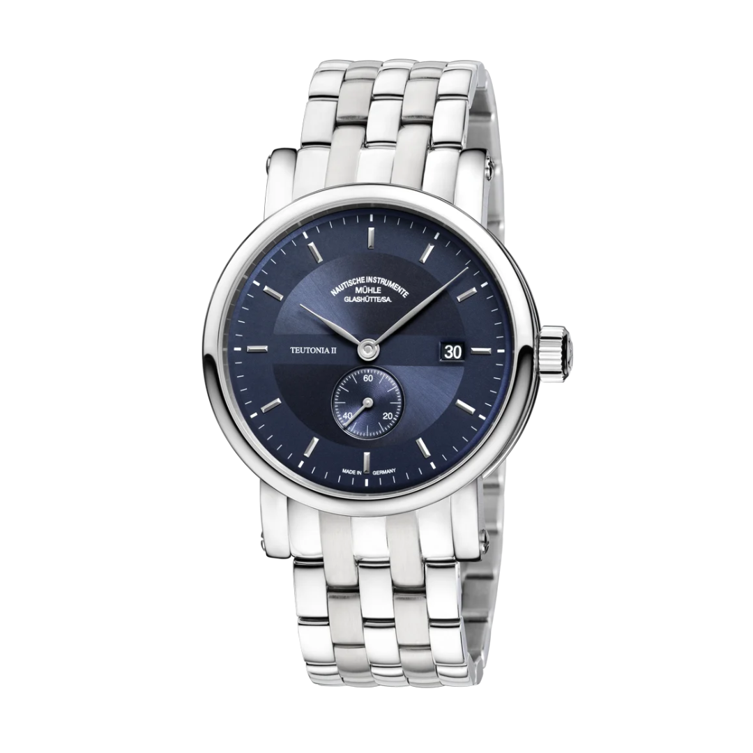 Mühle Glashütte Teutonia 41mm Blue Dial Silver Steel Bracelet