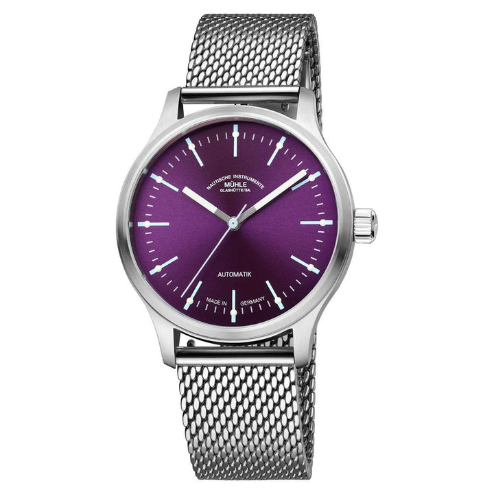 Mühle Glashütte Panova Violet 40mm Violet Dial Silver Steel Bracelet