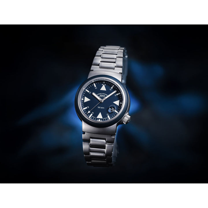 Mühle Glashütte S.A.R. Rescue Timer 42mm Blue Dial Silver Steel Bracelet