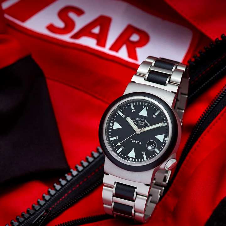Mühle Glashütte S.A.R. Rescue –Timer 42mm Black Dial Black Strap