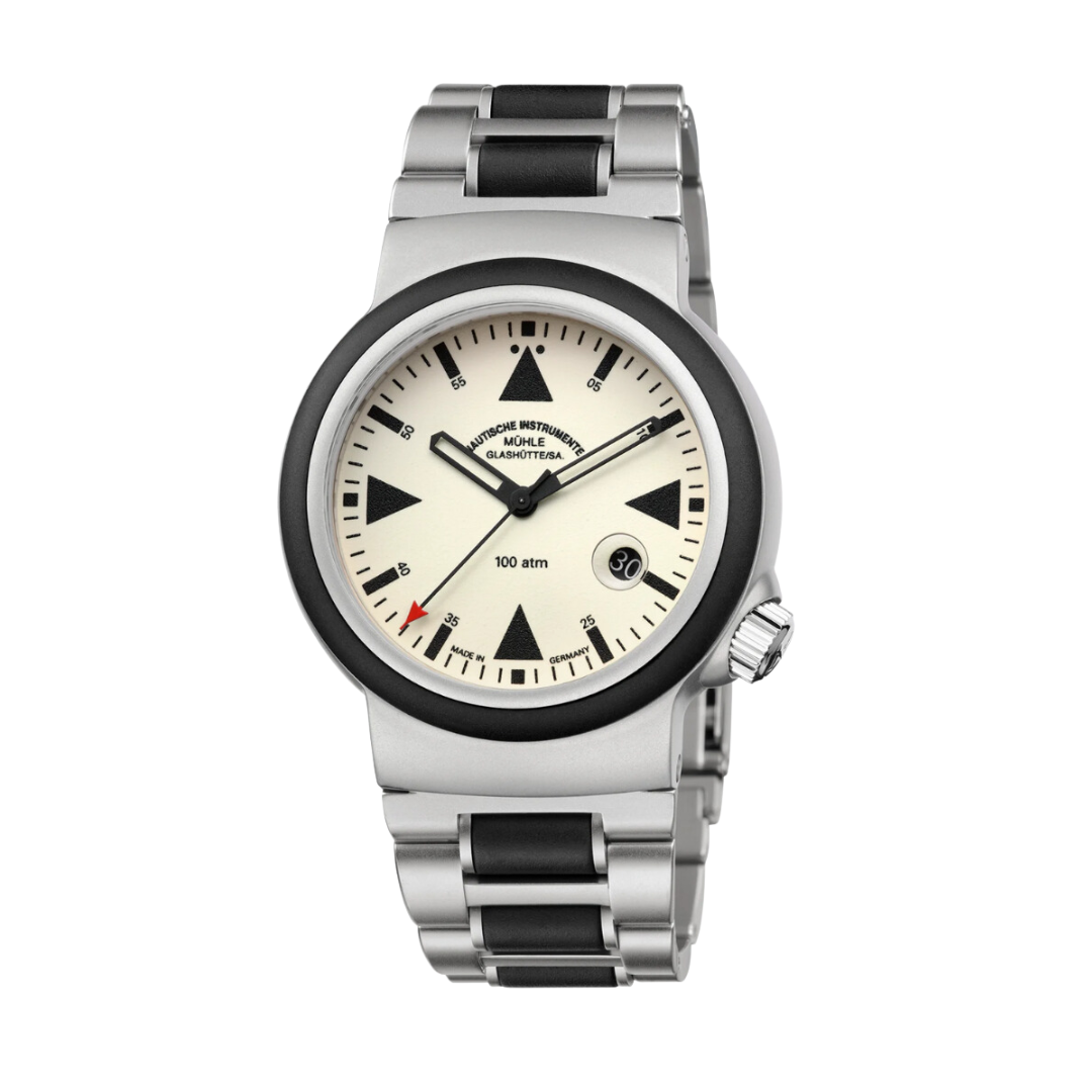 Mühle Glashütte S.A.R. Mission-Timer 42mm Cream Dial Two-tone Strap