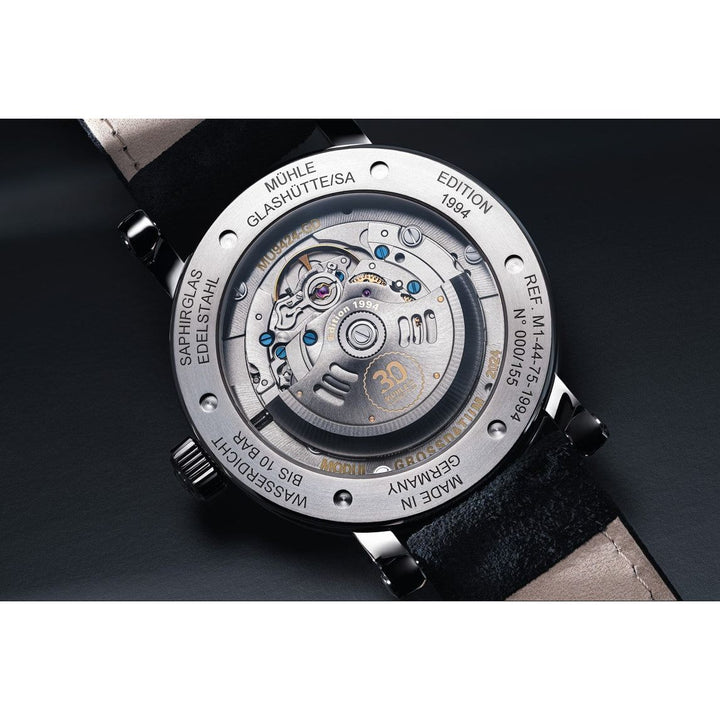 Mühle Glashütte Teutonia IV Big Date Edition 1994 41mm Blue Dial Black Leather Strap