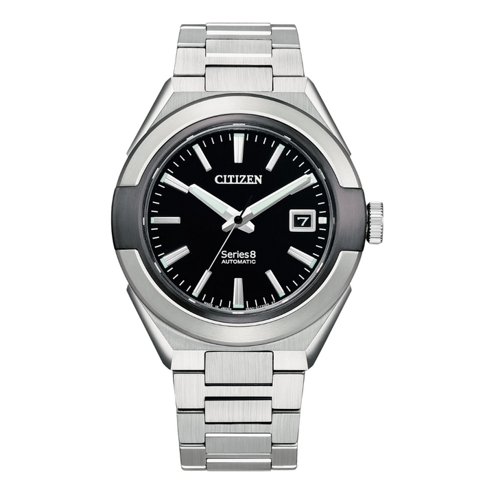 Citizen Series 8 40.8mm Black Dial Silver Strap