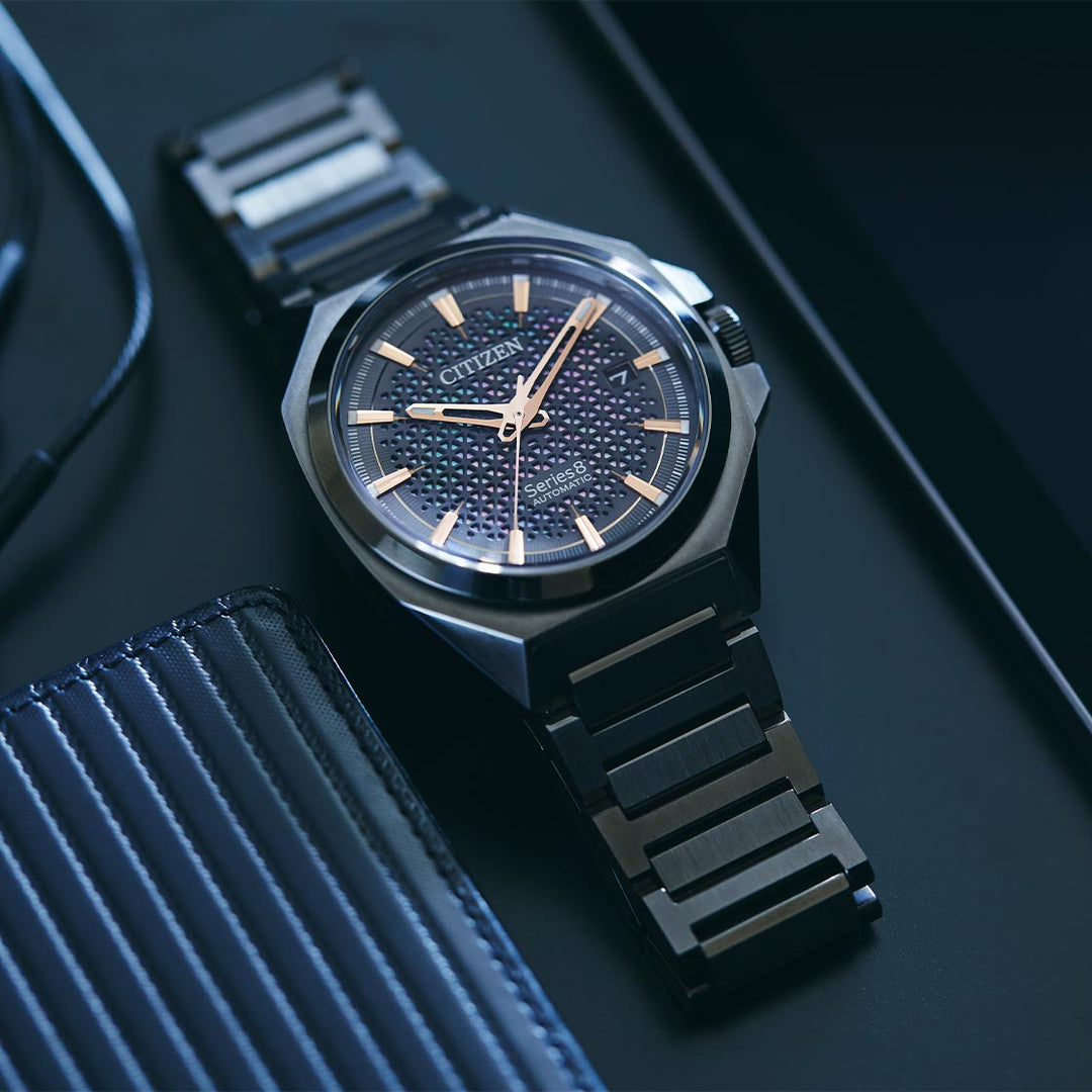 Citizen Series 8 40mm MOP Dial Grey Strap