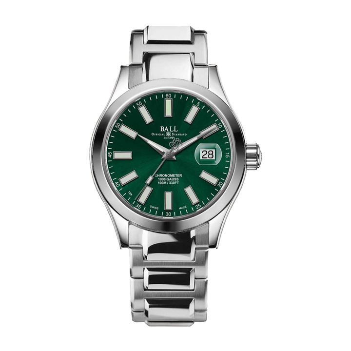 Ball Watch Watch Engineer III Marvelight Chronometer 40mm Green Dial Silver Steel Bracelet