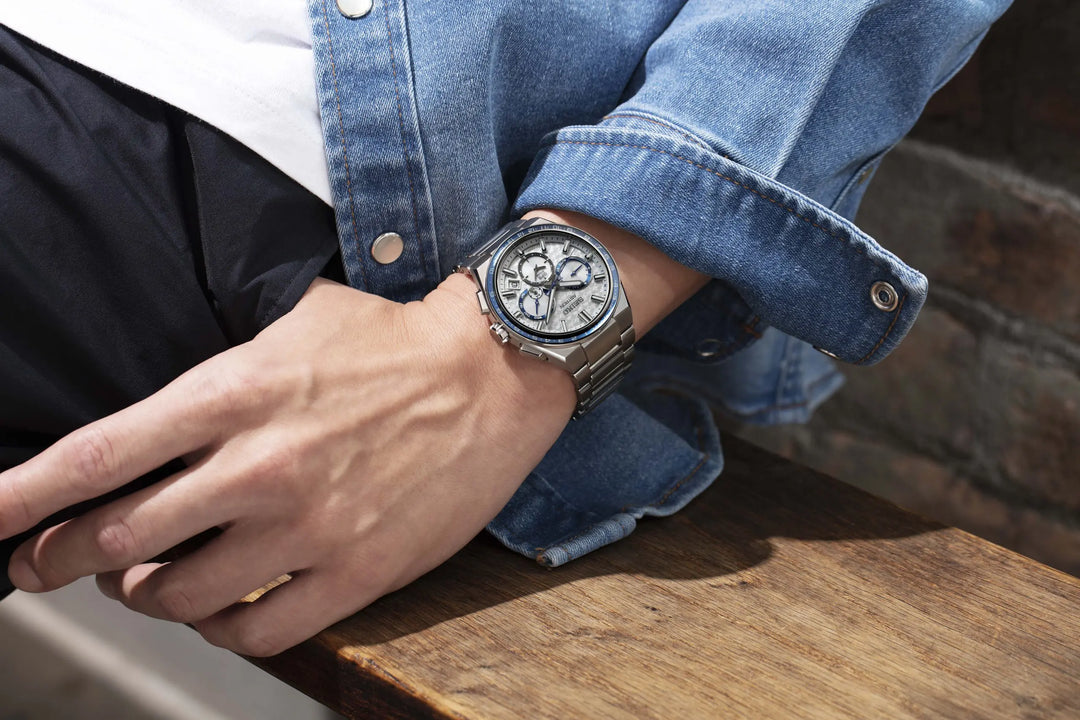 Seiko Astron 42.7mm Silver Dial Silver Strap