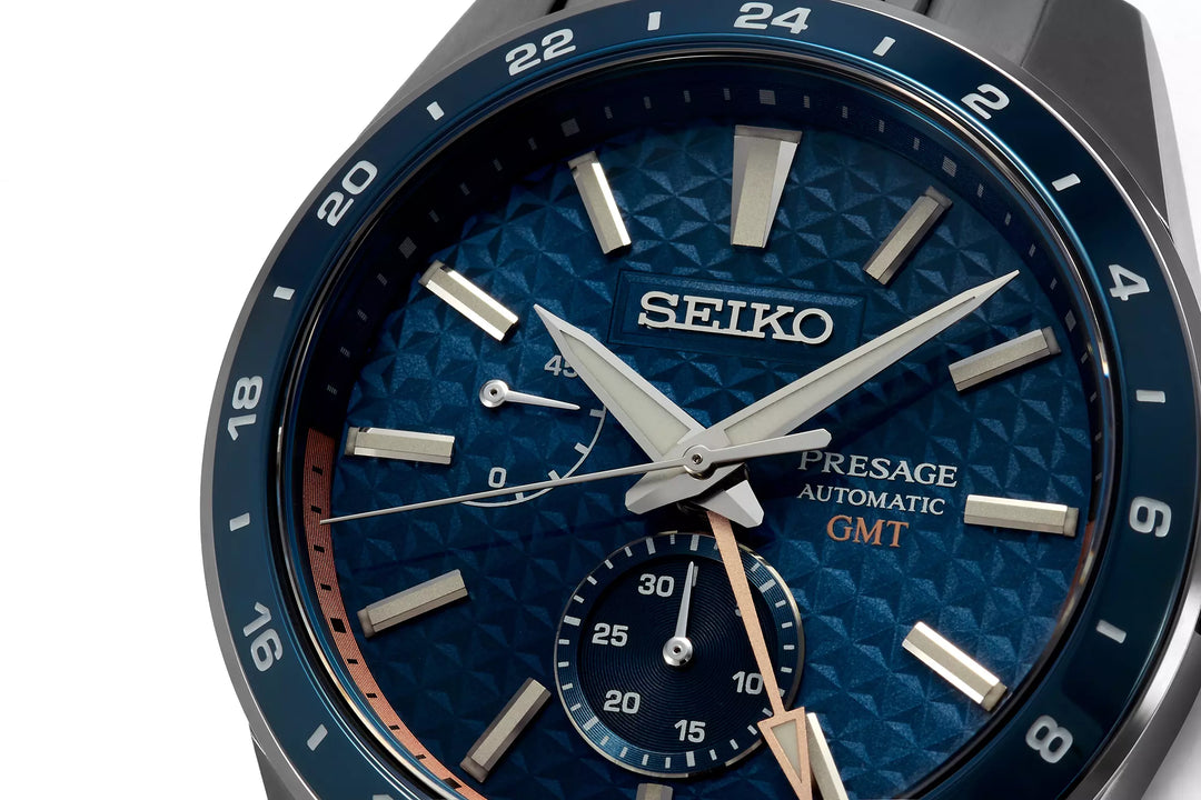 Seiko Presage 42.2mm Navy Dial Silver Stainless Steel Bracelet