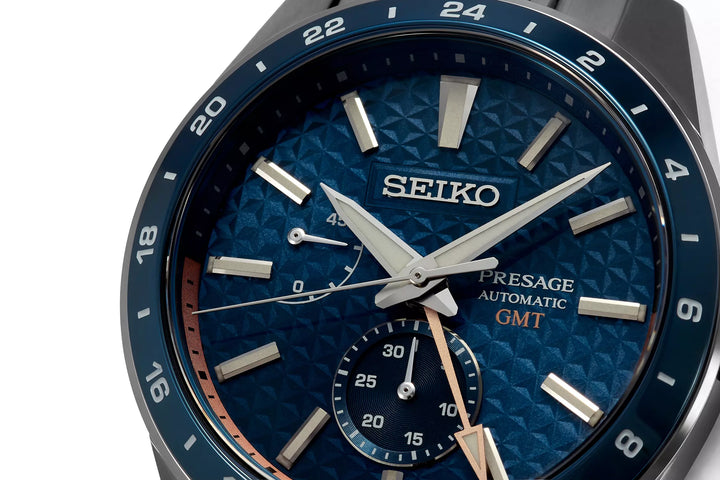 Seiko Presage 42.2mm Navy Dial Silver Stainless Steel Bracelet