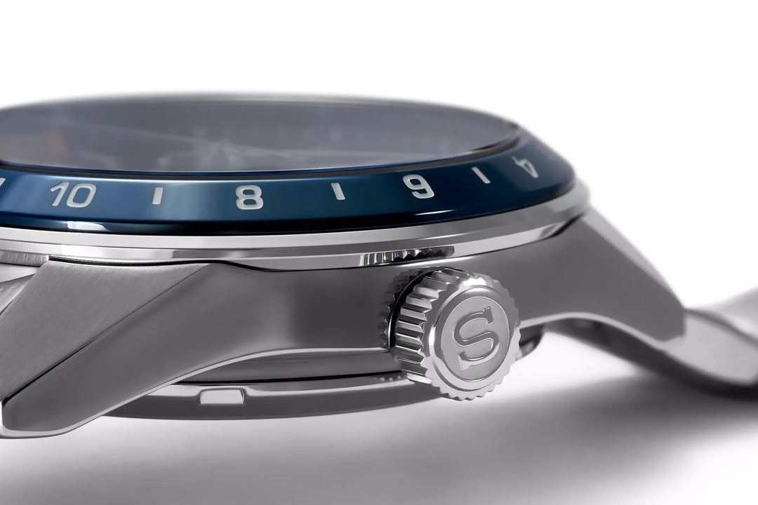 Seiko Presage 42.2mm Navy Dial Silver Stainless Steel Bracelet