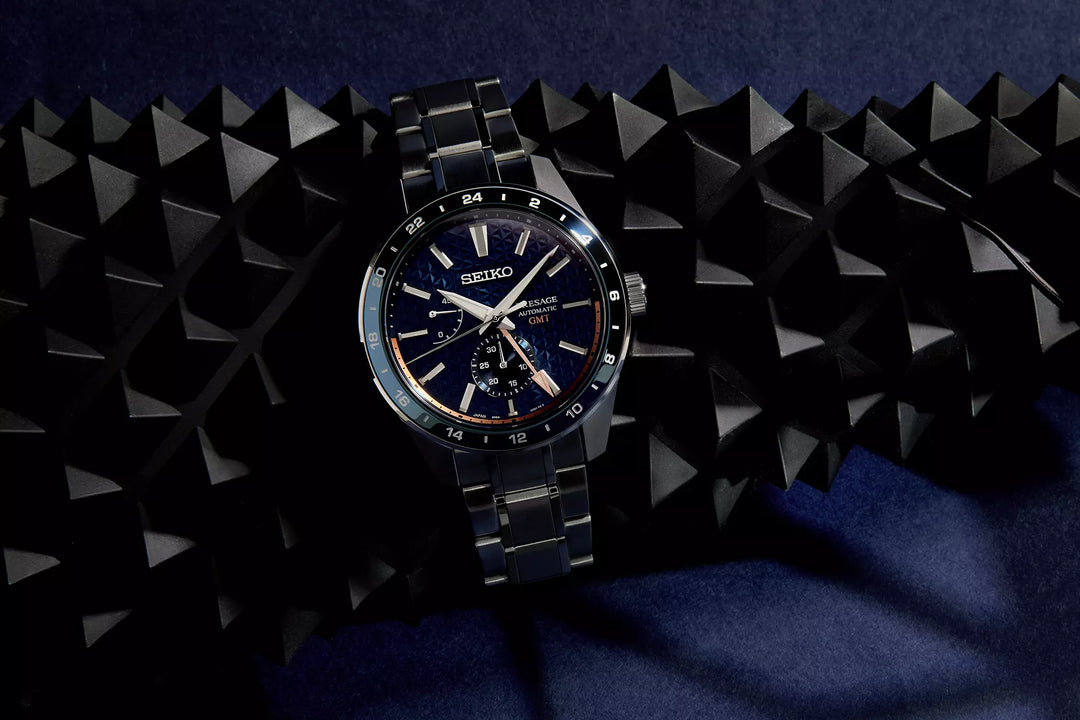 Seiko Presage 42.2mm Navy Dial Silver Stainless Steel Bracelet