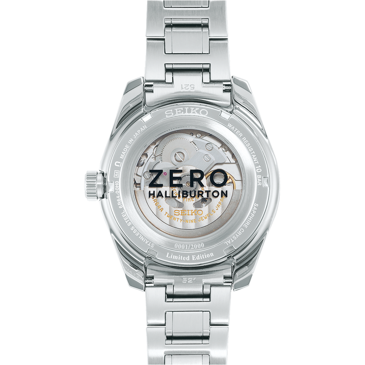 Seiko Presage X Zero Halliburton 42.2mm White Dial Silver Stainless Steel Bracelet