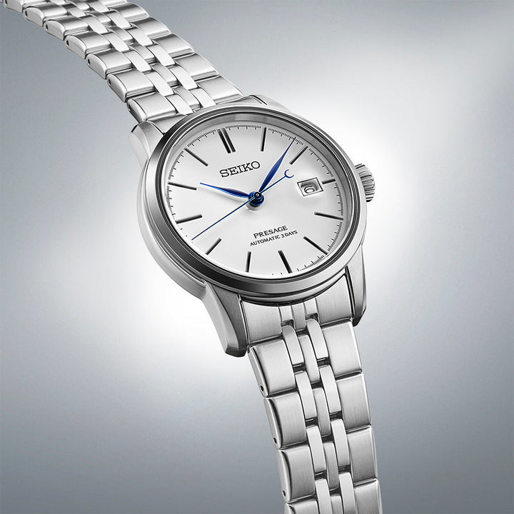 Seiko Presage 40.2mm White Dial Silver Stainless Steel Bracelet