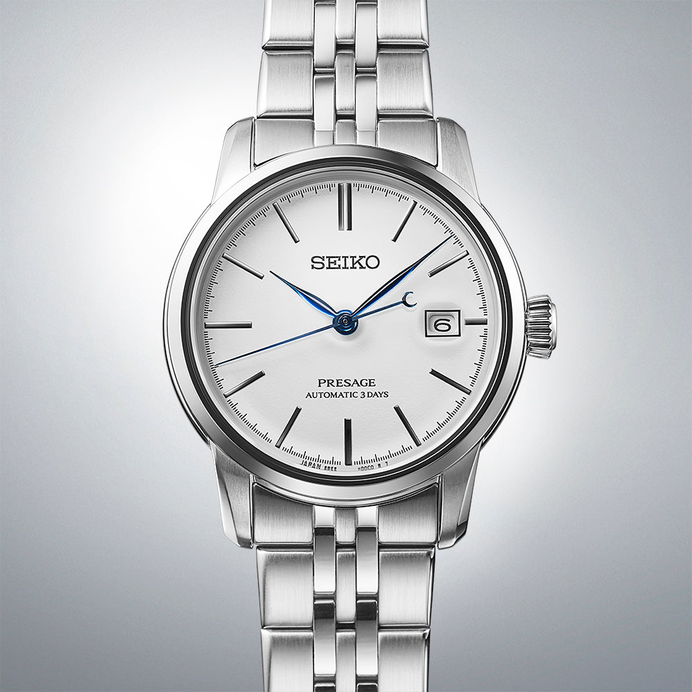 Seiko Presage 40.2mm White Dial Silver Stainless Steel Bracelet