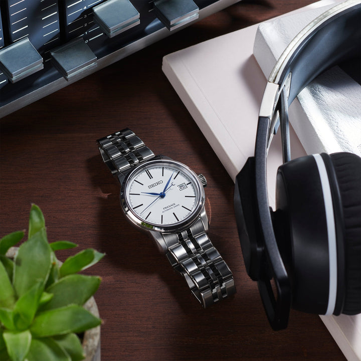 Seiko Presage 40.2mm White Dial Silver Stainless Steel Bracelet