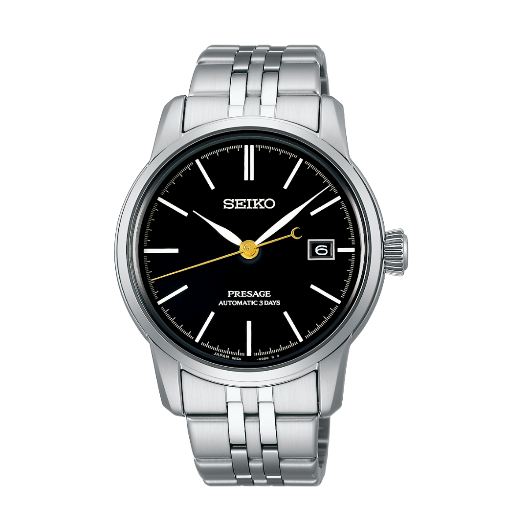 Seiko Presage 40.2mm Black Dial Silver Stainless Steel Bracelet