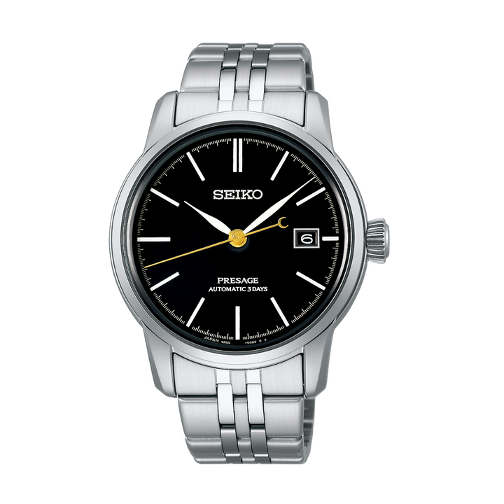 Seiko Presage 40.2mm Black Dial Silver Stainless Steel Bracelet